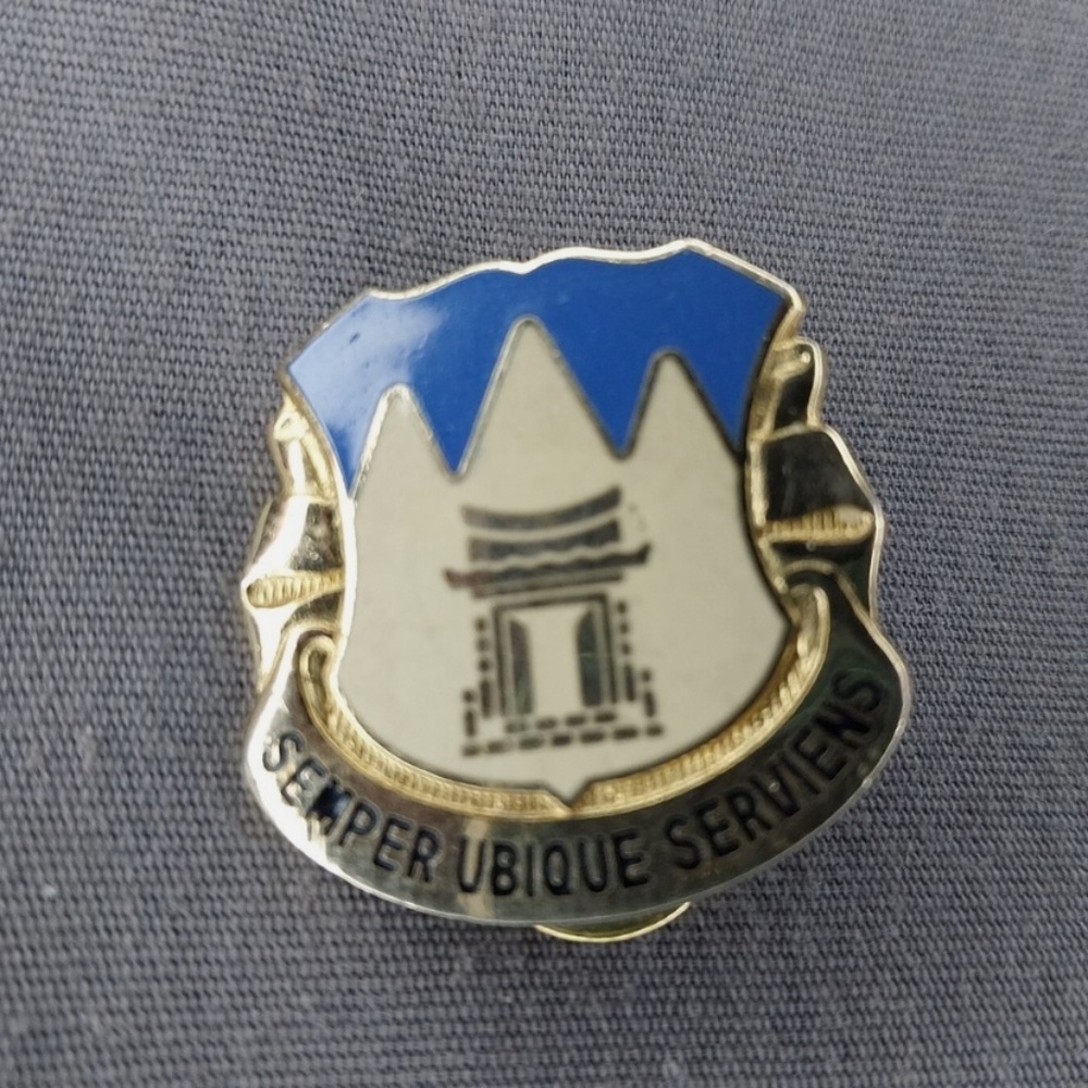 Vintage 540th Support Battalion Insignia Pin - Semper Ubique Servans